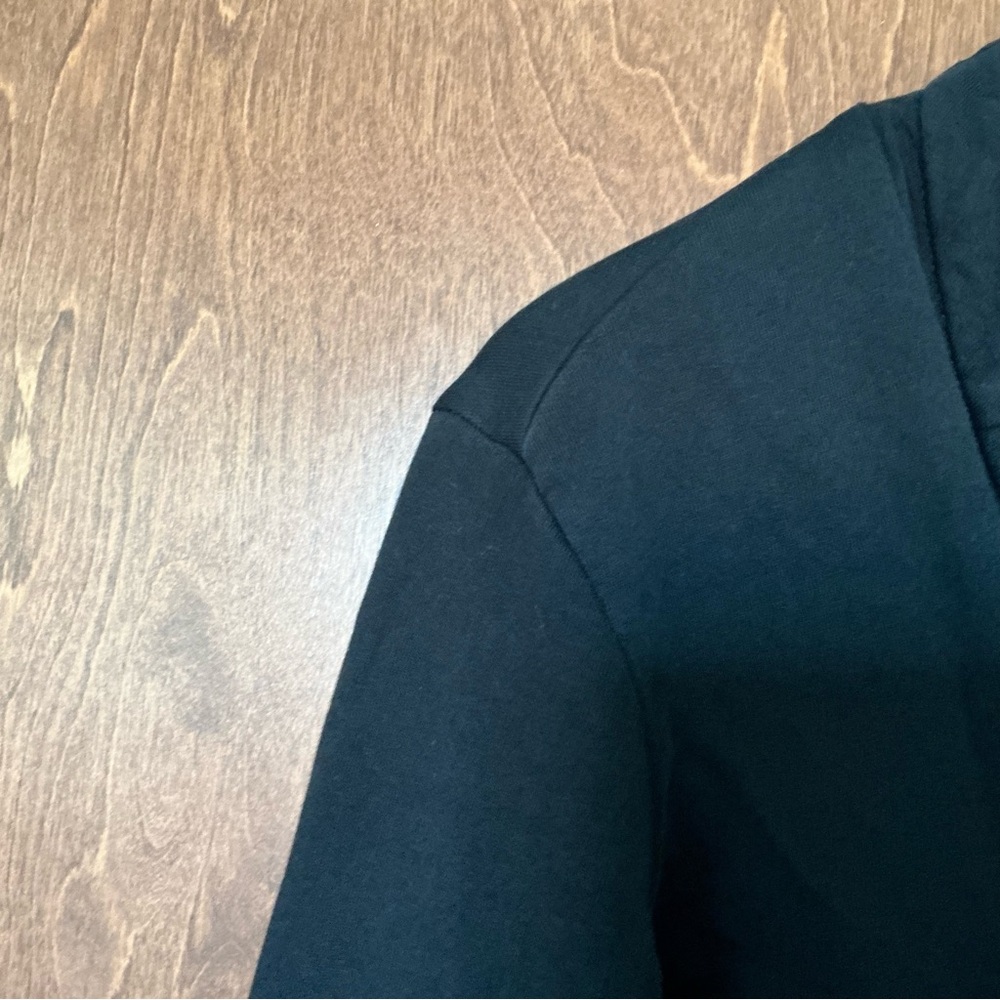 Terry Cycling Black Long Sleeve Asymmetric Zip Jacket Embroidered Ride Girl Sz M - Picture 4 of 13